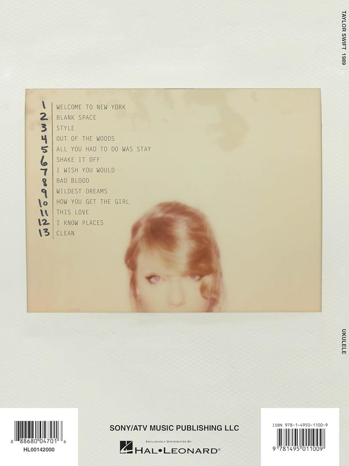 Taylor Swift 1989: Songbook für Ukulele, Taschenbuch