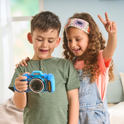VTech KidiZoom Duo FX in Blau – Robuste Digitalkamera mit kreativen Apps und Spielfunktionen – Für K
