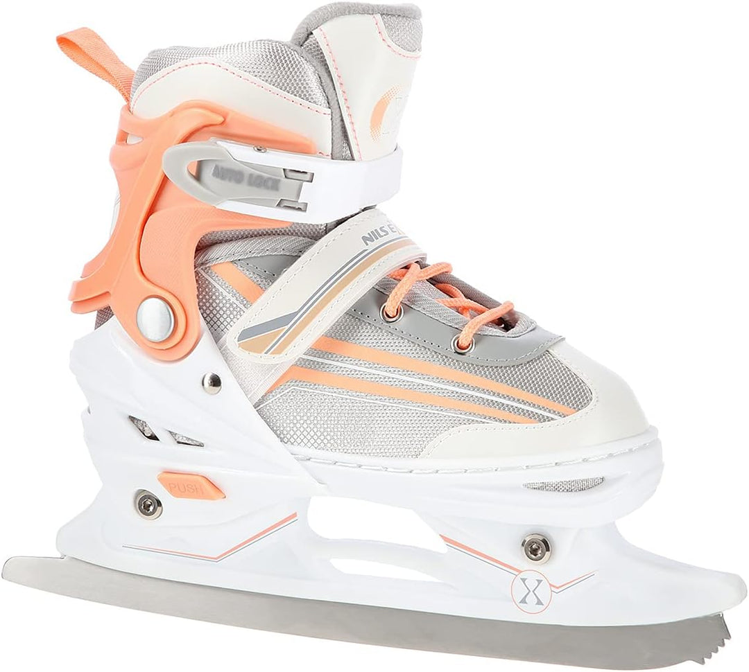 2in1 Inlineskates/Schlittschuhe Nils Extreme Lucky Weiss/Rosa ABEC7 Gr. 39-43 verstellbar