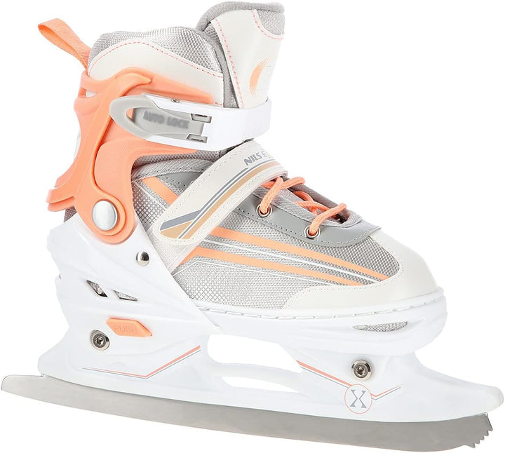 2in1 Inlineskates/Schlittschuhe Nils Extreme Lucky Weiss/Rosa ABEC7 Gr. 39-43 verstellbar
