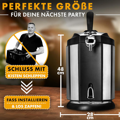 Clatronic® Bierzapfanlage für alle handelsüblichen 5 Liter Bierfässer, Bierzapfanlage 5 Liter mit Kü