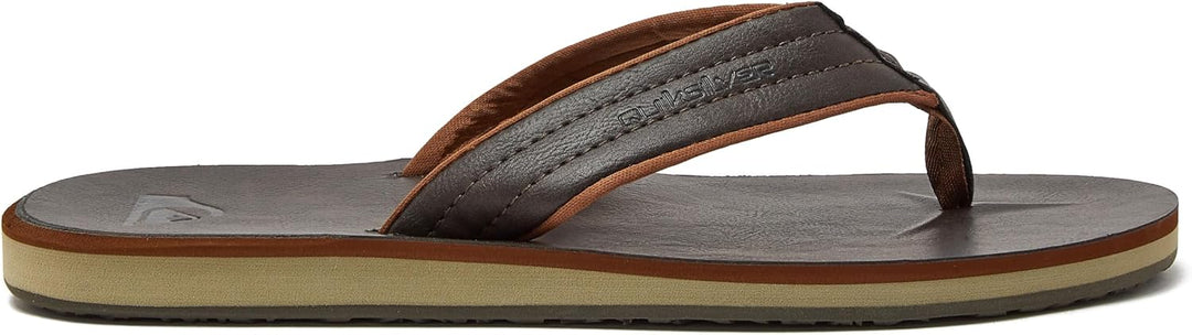 Quiksilver Herren Carver Nubuck Flipflop 38 EU Braun, 38 EU Braun