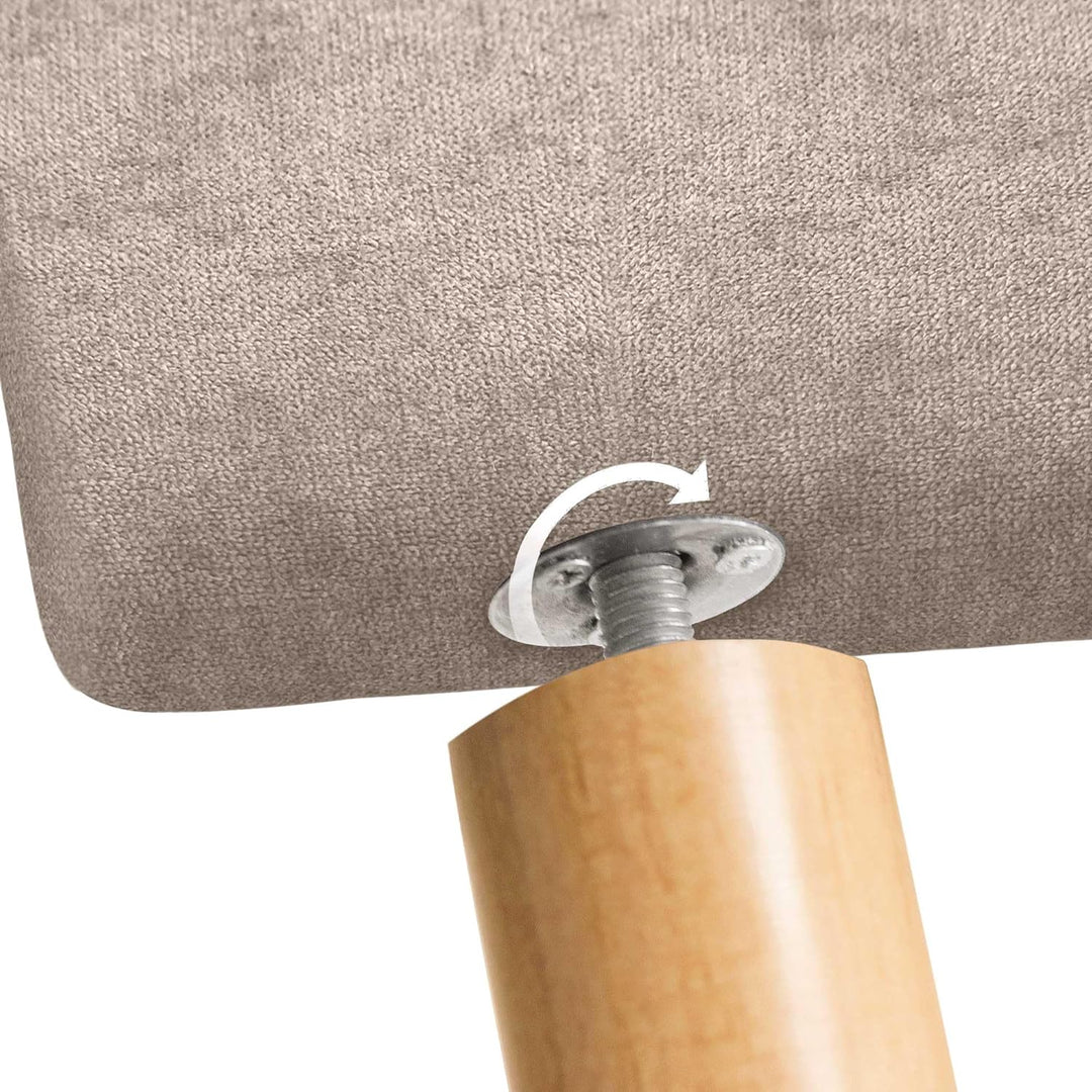 DHOME Kunstleder oder Stoff Kopfteil AQUALINE Pro mit 2 Reihen von Knöpfen gepolstertes Kopfteil Lux
