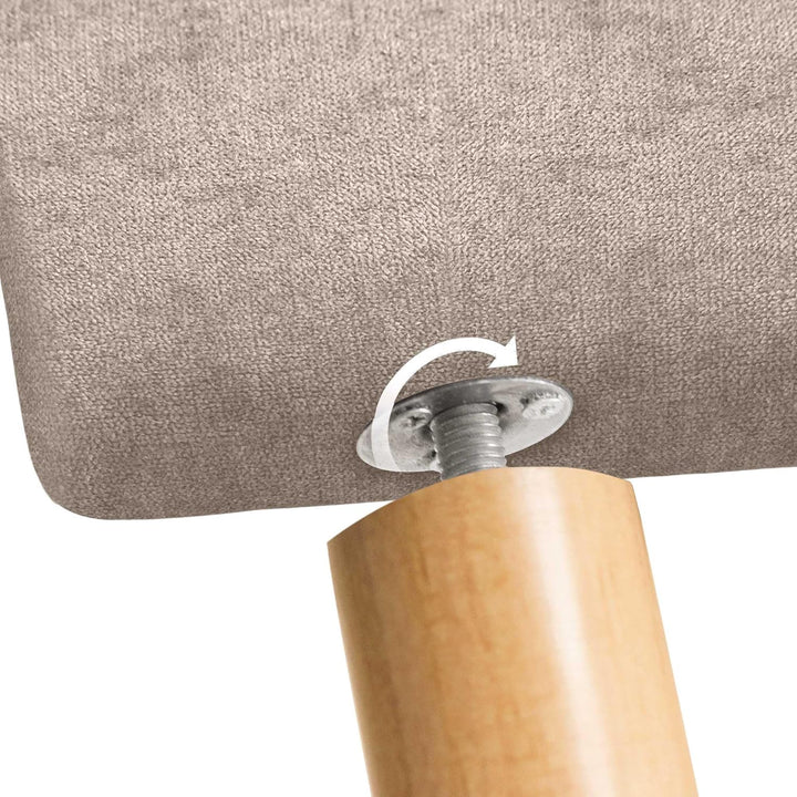 DHOME Kunstleder oder Stoff Kopfteil AQUALINE Pro mit 2 Reihen von Knöpfen gepolstertes Kopfteil Lux