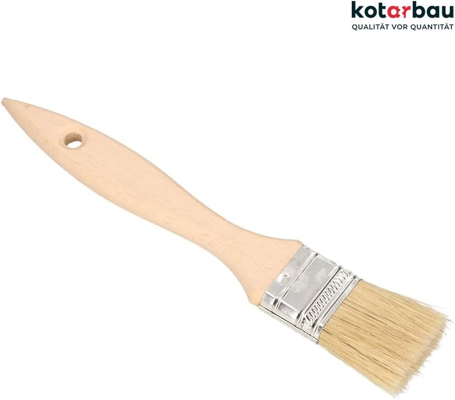 KOTARBAU Farbpinsel Mit Holzgriff Alle Grössen Flachpinsel Beizen Lasur Farben Malerpinsel Streichen