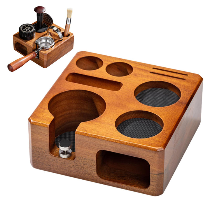 Tamperstation 58mm,Espresso-Tamperhalter,Tamperstation Holz für Siebträger,Für Siebträger, Kaffeebür