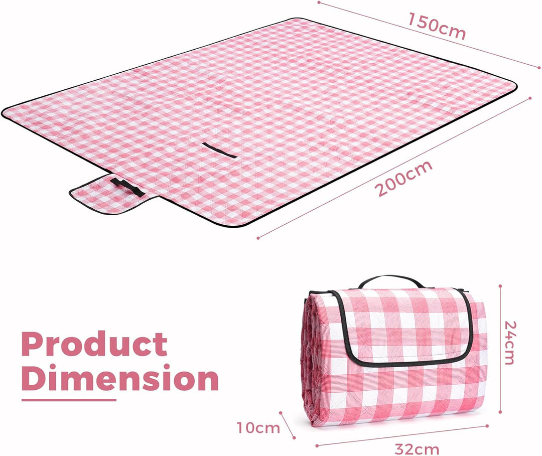 Oak & Tea Picknickdecke Wasserdicht 150x200 cm Sandfrei Isoliert Maschinenwaschbar Stranddecke Campi