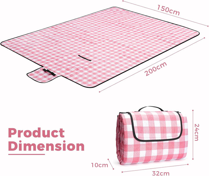 Oak & Tea Picknickdecke Wasserdicht 150x200 cm Sandfrei Isoliert Maschinenwaschbar Stranddecke Campi