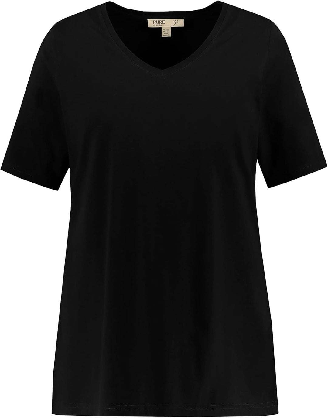 Ulla Popken Damen T-Shirt 42 Schwarz, 42 Schwarz