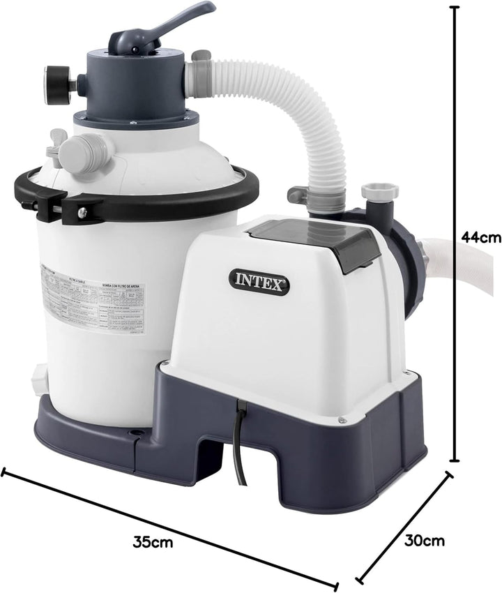 Intex Krystal Clear Sandfilteranlage SX925, Umwälzleistung 2.000 l/h, 26642, Weiss Single, Single