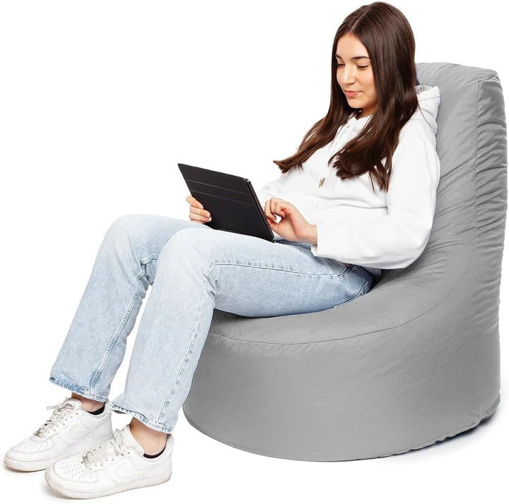 PATCH HOME Gamer Kissen Lounge Kissen Sitzsack Sessel Sitzkissen Bean Bag + Würfel/Hocker mit Reissv