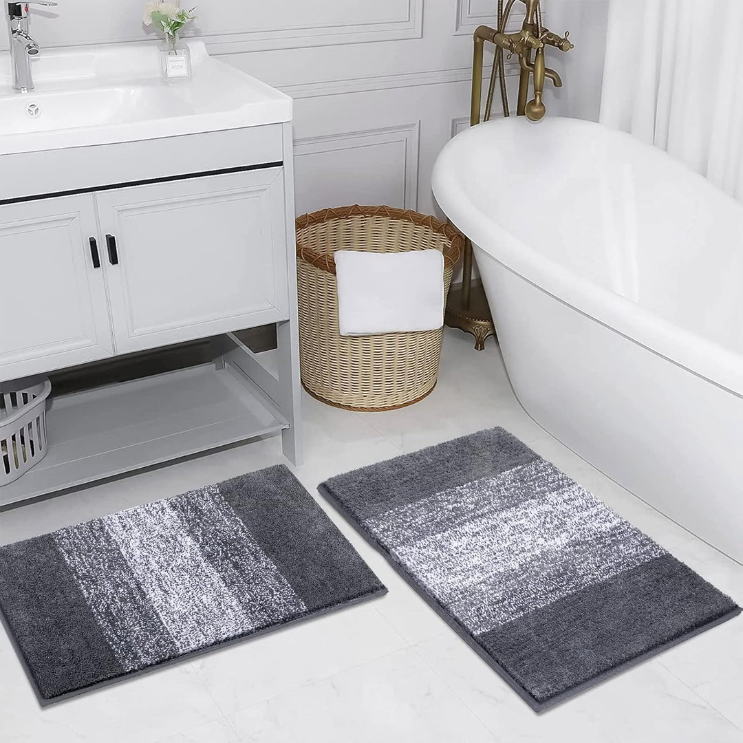 Badteppich Badematte rutschfeste 45 x 65 cm, Weiche Waschbar Badezimmerteppich Extra Flauschig Badvo