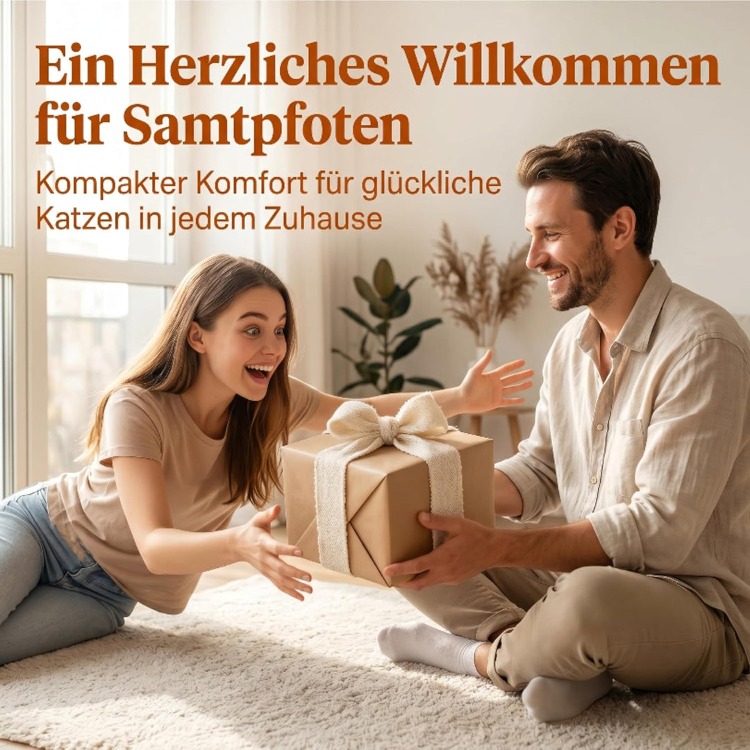 Kleiner Kratzbaum kompakt 49 cm – Katzenkratzbaum klein für Jede Wohnung | Katzenkratzbaum mit Sisal