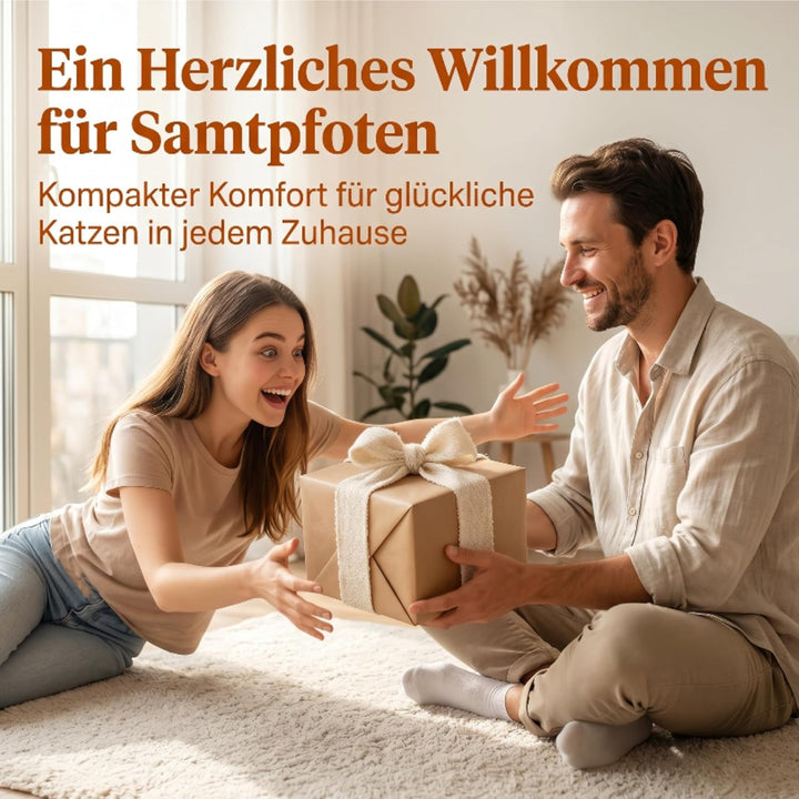 Kleiner Kratzbaum kompakt 49 cm – Katzenkratzbaum klein für Jede Wohnung | Katzenkratzbaum mit Sisal