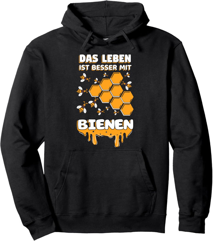 Leben ist besser mit Bienen Imkerei Imker Geschenk Bienen Pullover Hoodie
