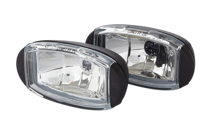 HELLA - FF/Halogen-Fernscheinwerfersatz - Comet FF 550 - 12V - oval - Anbau - glasklare Streuscheibe