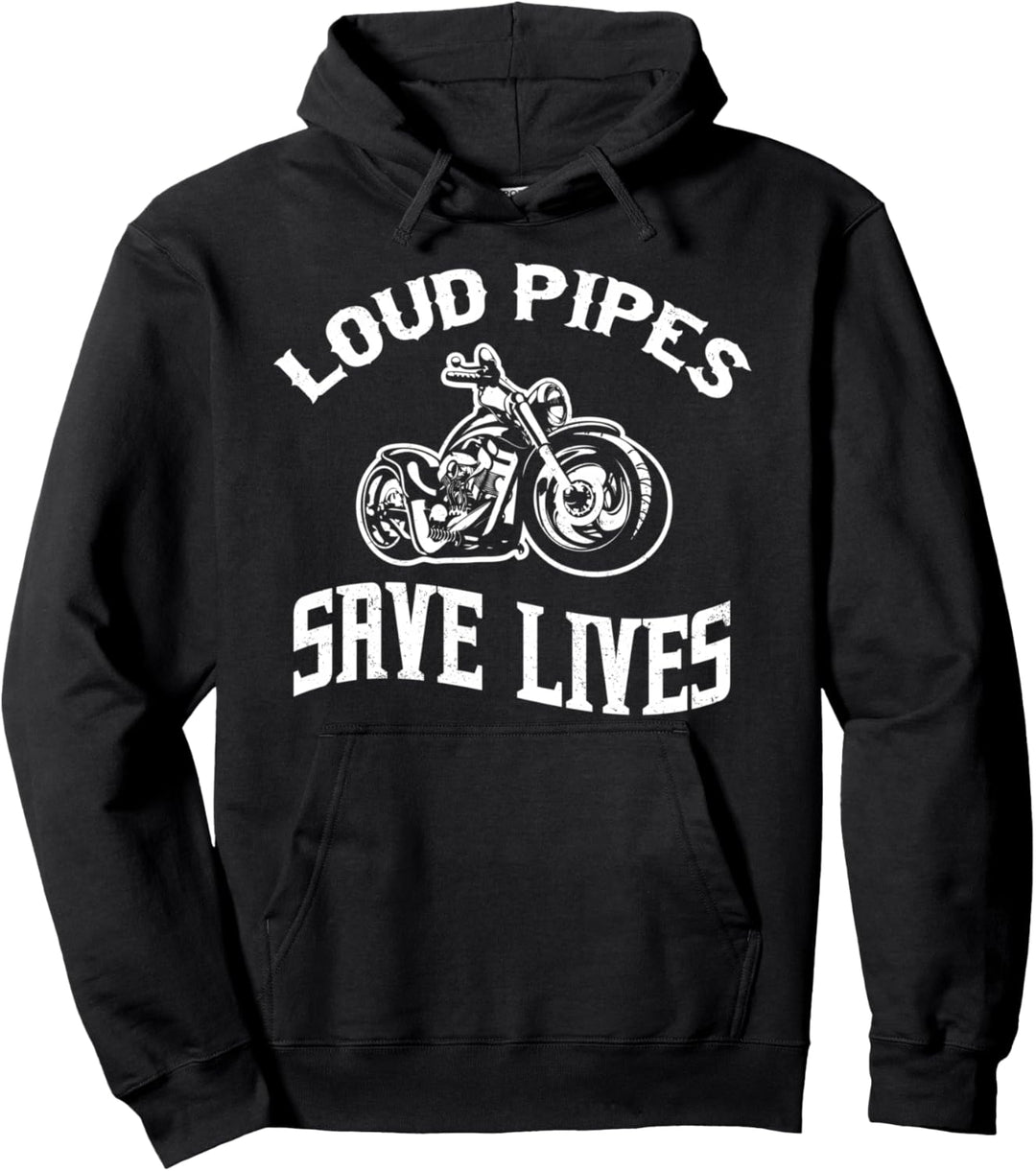 Loud Pipes Save Lives Big Bikes Group Sport Bike Pullover Hoodie