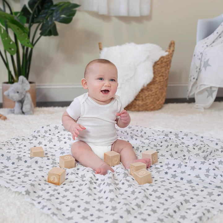 aden + anais twinkle, Pucktücher, Musselin aus 100% Baumwolle, 120cm X 120cm, 4er Pack, twinkle