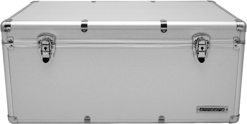 Aluminium-Rahmenkoffer Transport-Box, Koffer in Silber mit 54 Liter Volumen 054 Liter Silber, 054 Li