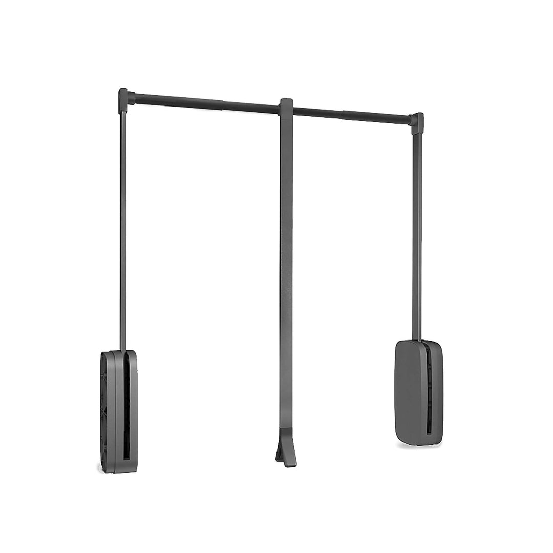 EMUCA Kleiderlift für Schrankbreite, kleiderschranklift, 830-1150mm breite regulierbar, Titanfarbe,
