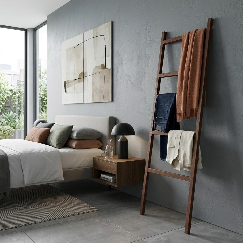 ARHome Dekorative Leiter Urban, 160 x 50 cm, Corten, Handtuchhalter, Made in Italy, Corten