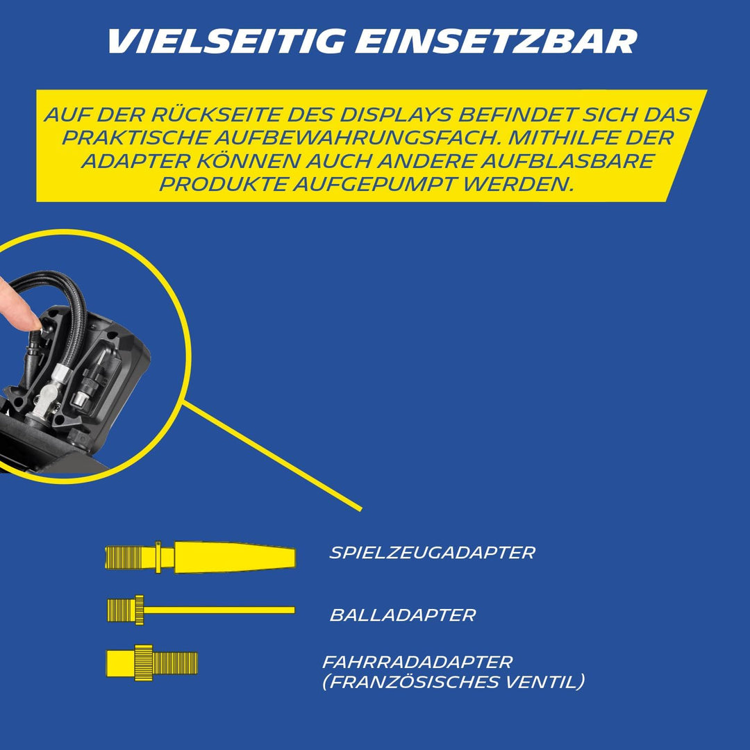 MICHELIN Doppelzylinder-Fussluftpumpe Analog, Schwarz