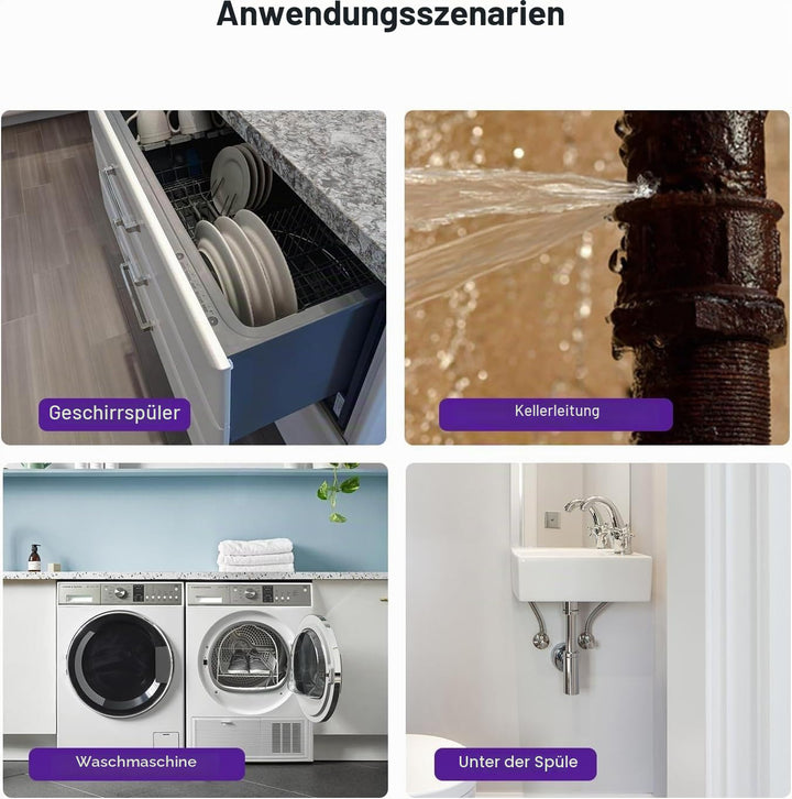 THIRDREALITY Zigbee Wasserleck-Sensor mit Tropferkennung, 120 dB Alarm, wenn Sie mit Home Assistant