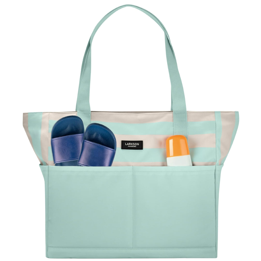 LARKSON Strandtasche Damen & Herren - Linn - Grosse Beach Bag für Strand, Schwimmbad, Pool - Tote Ba