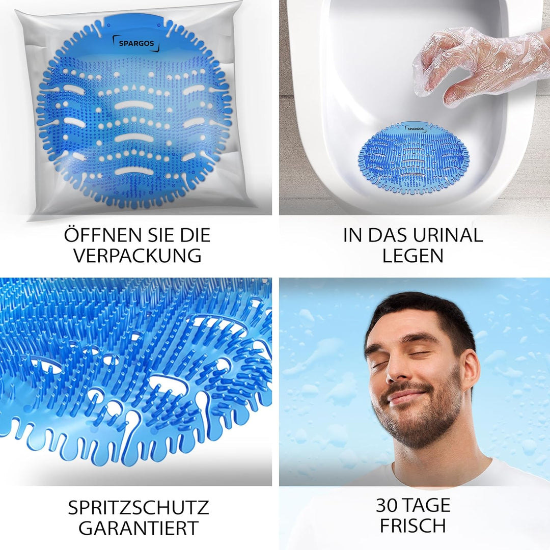 Urinalsieb mit Duft 12er-Pack Urinal Stein Spritzschutz Geruchsschutz für Toiletten im Badezimmerbür