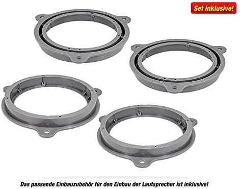 Mediadox Front/Heck 16,5cm/165mm Auto Lautsprecher/Boxen/Speaker Komplett-Set von Alpine kompatibel