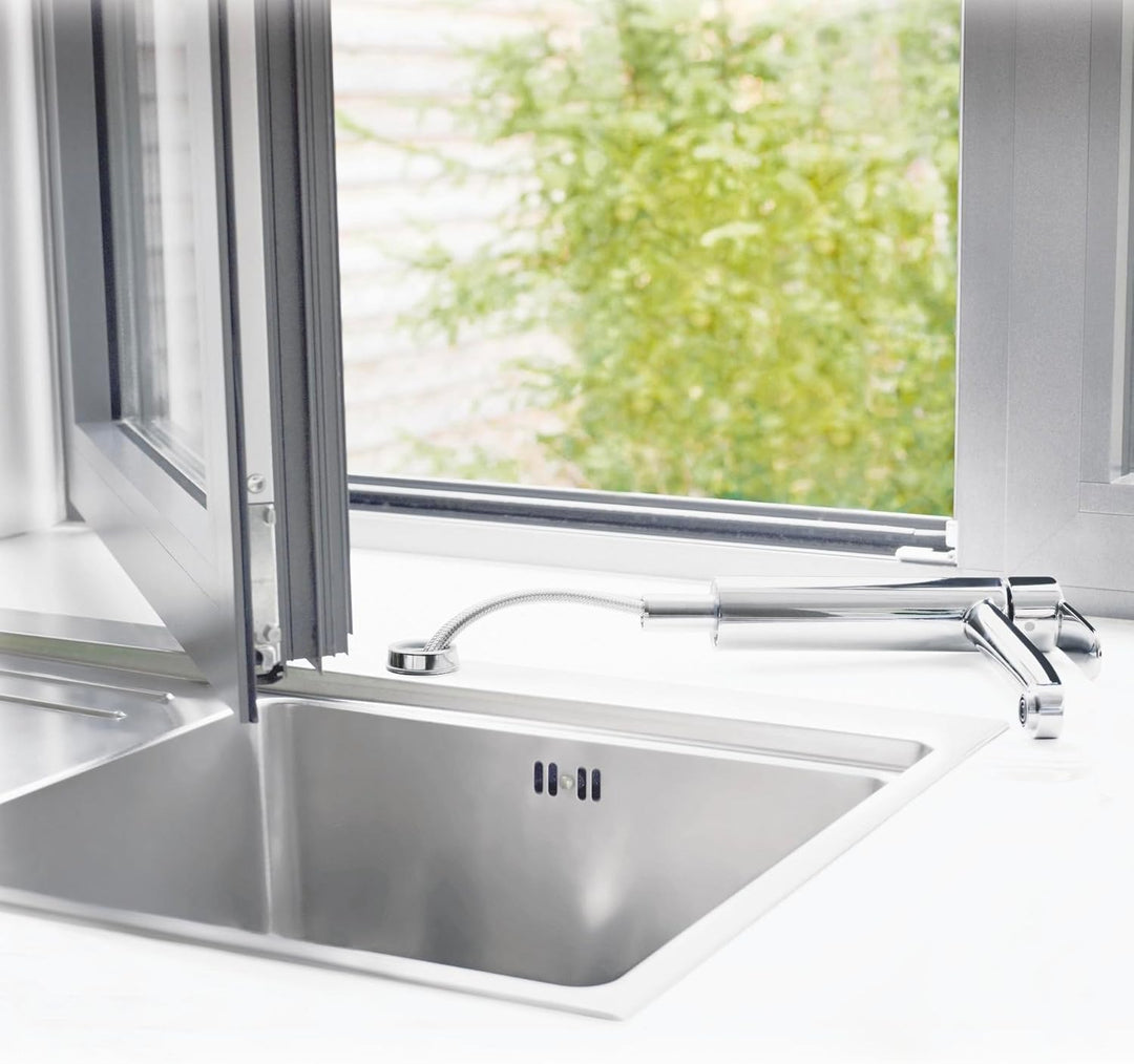 GROHE Concetto Küchenarmatur, mittelhoher Auslauf, Schwenkbereich 140°, Vorfenstermontage 31210001 V