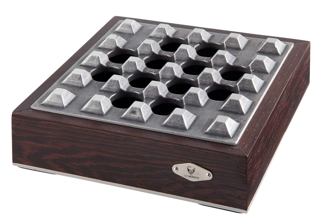 GERMANUS Zigarrenascher massiv aus Holz und Metall