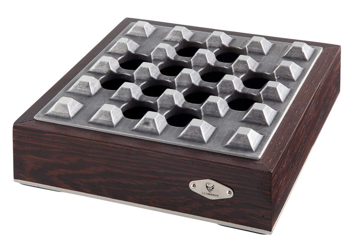 GERMANUS Zigarrenascher massiv aus Holz und Metall