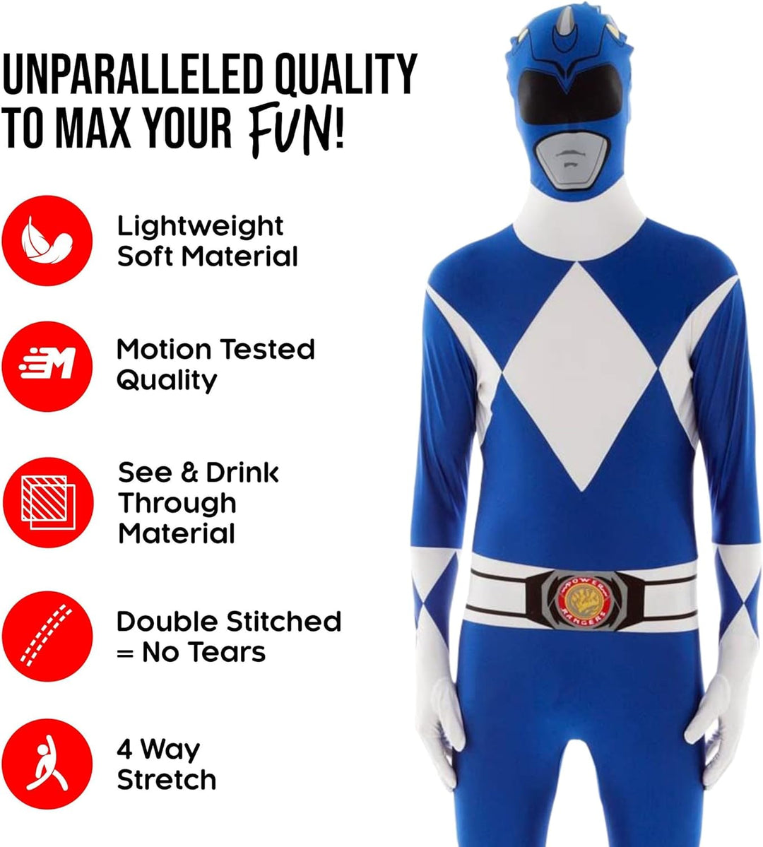 Morphsuits Power-Rangers Kostüm Blau L, Blau L