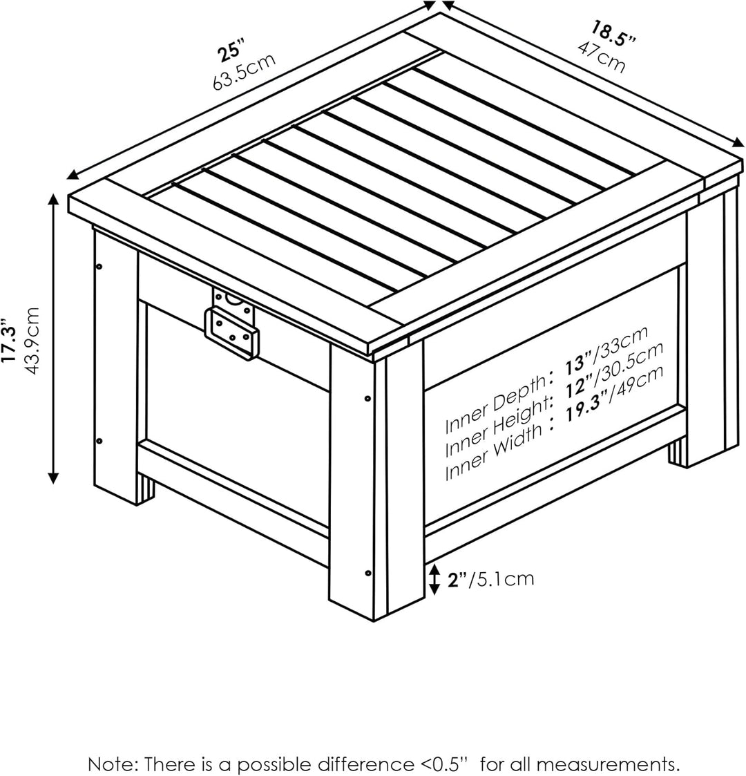 Furinno Tioman Outdoor Mehrzweckbox, Natur, 46,9 x 63,5 x 43,94 cm Tropisch, Tropisch