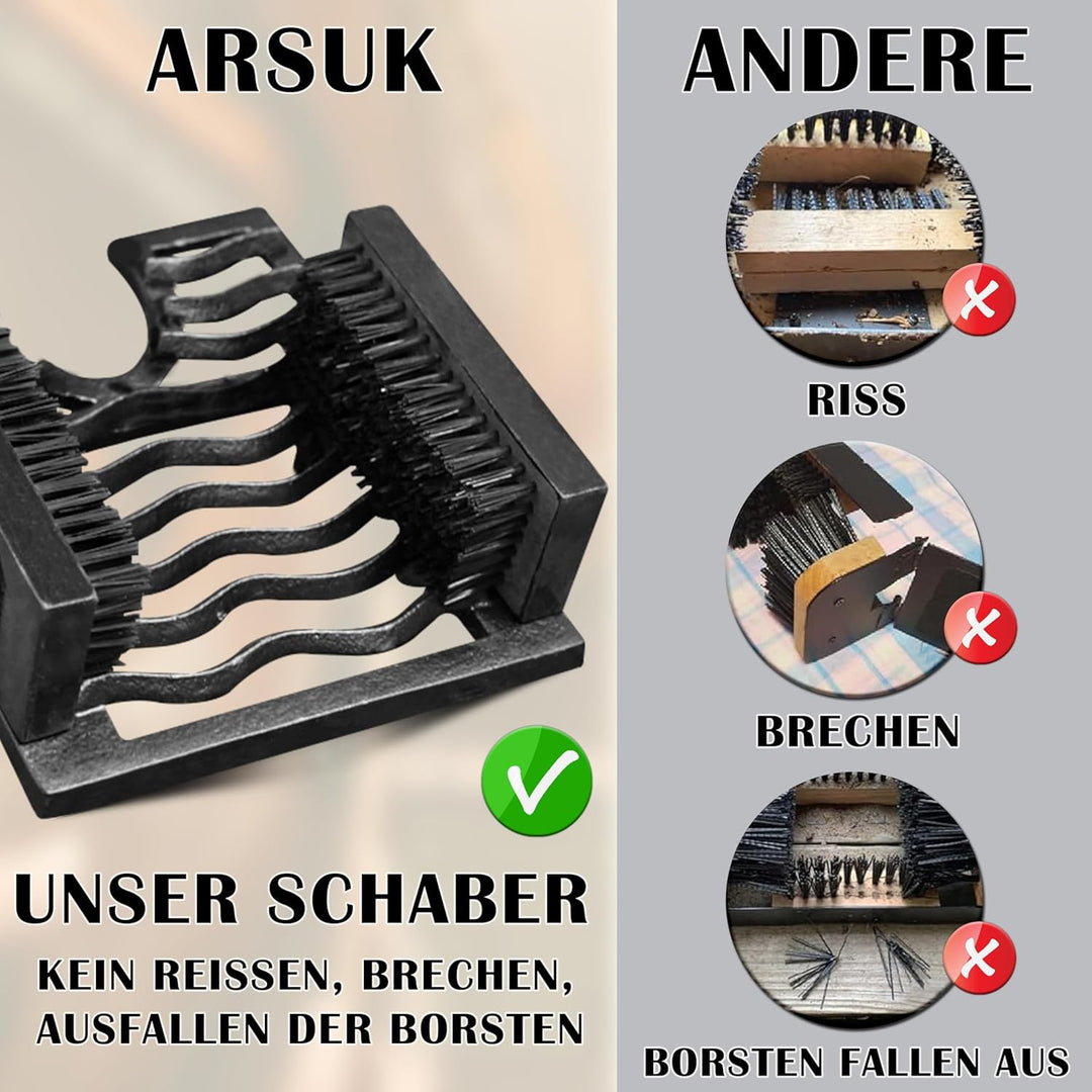 ARSUK Welly Schuhabstreifer, Stiefelknecht, Schuhbürsten, Motiv Schuhzubehör & Pflege Gusseisen Well