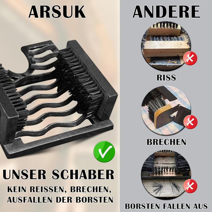 ARSUK Welly Schuhabstreifer, Stiefelknecht, Schuhbürsten, Motiv Schuhzubehör & Pflege Gusseisen Well