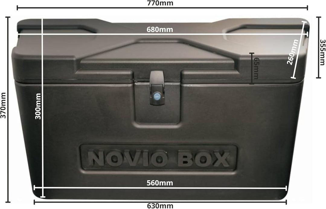 Novio Staubox mit integriertem Schloss - 770x355x370 mm
