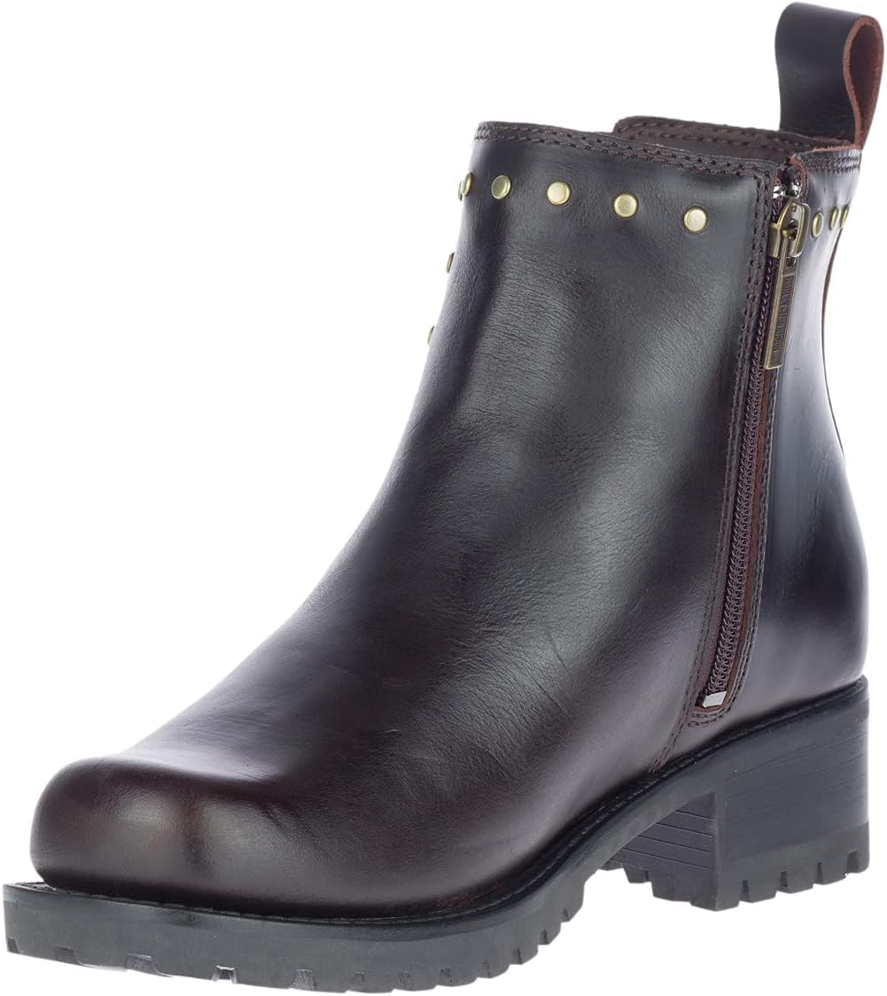 HARLEY-DAVIDSON Damen Ashby Schlupfschuh Stiefel 40 EU Braun, 40 EU Braun