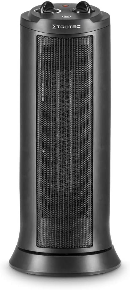 TROTEC Keramik Heizlüfter TFC 19 E – Heizleistung 1200 W / 2000 W – Heizung mit Thermostat, Raumgrös