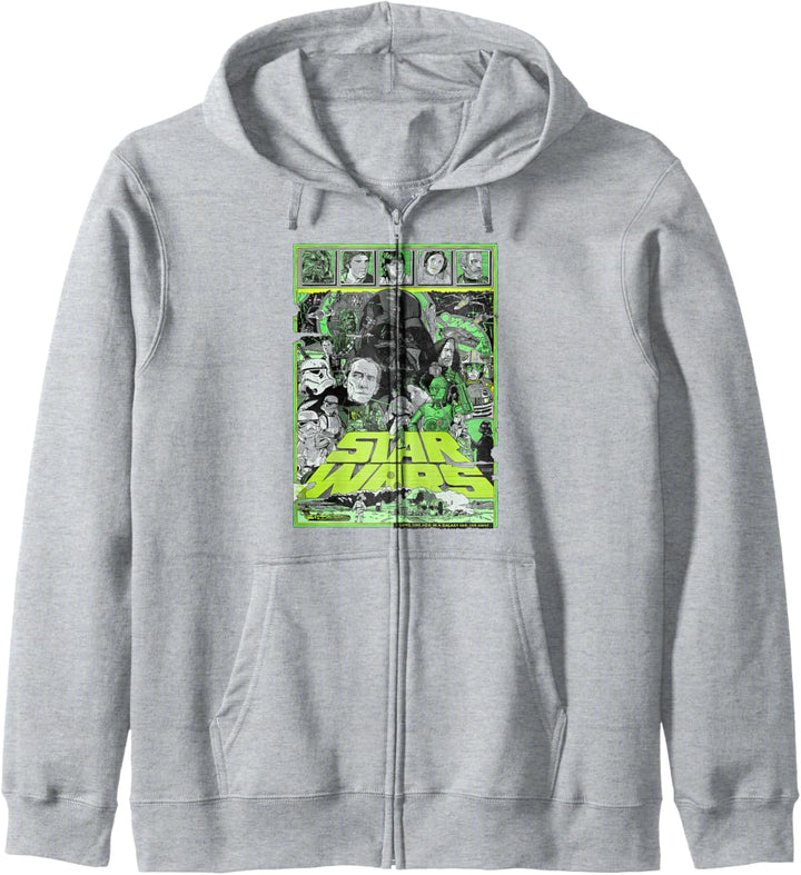 Star Wars A New Hope Epic Green Poster Kapuzenjacke