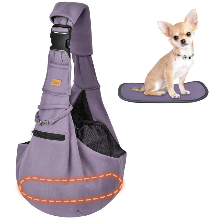 Cuby Hundetragetasche für kleine Hunde, freihändig verwendbar, atmungsaktiv, Baumwolle, sichere Reis