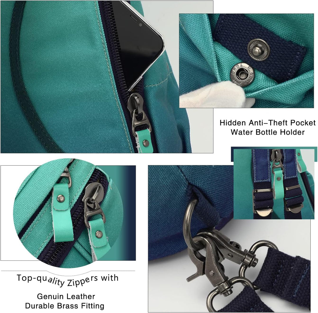 KL928 Canvas Sling Bag Rucksack Damen und Herren – Schulterrucksack Umhängetasche Crossbag Verstellb