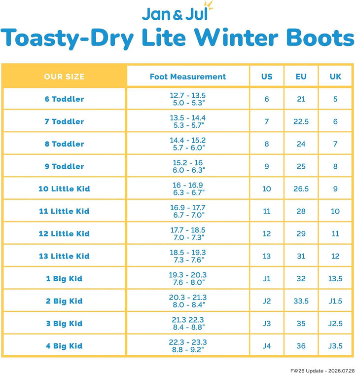 Jan &amp; Jul Wasserdichte Winter-Stiefel für Kinder mit Fleece Gefüttert 21 EU Schwarze Birke, 21 EU Sc