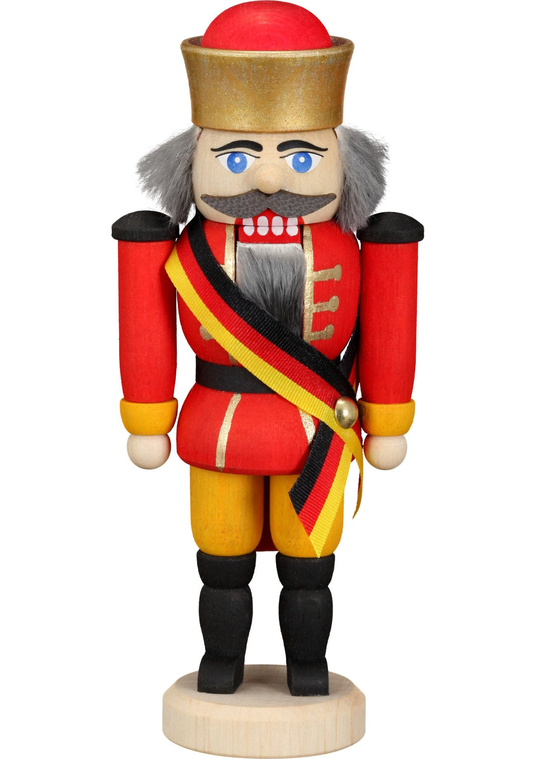 Seiffener Volkskunst Nussknacker Deutscher Typ original Erzgebirge (13 cm), 13 cm
