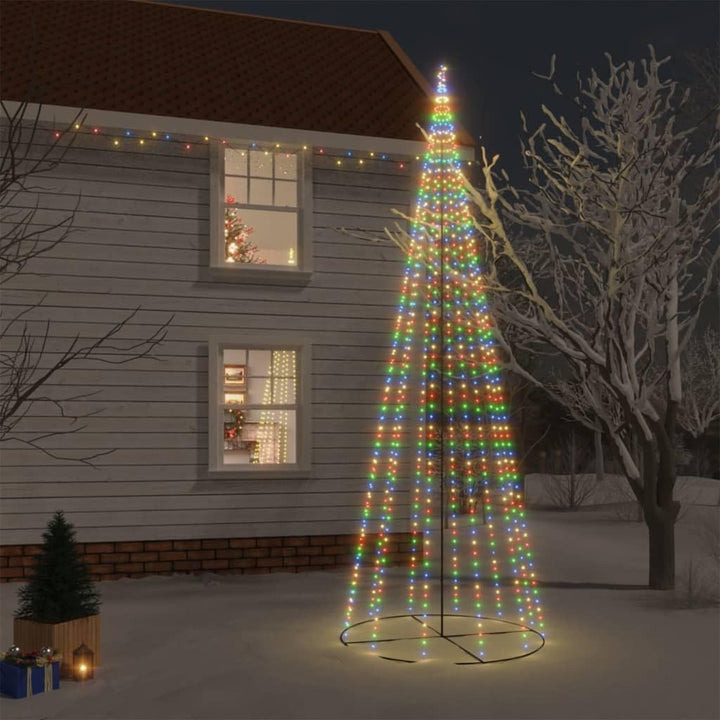 vidaXL LED Weihnachtsbaum Kegelform Tannenbaum Lichterbaum Weihnachtsdeko Stern Beleuchtung Aussen B