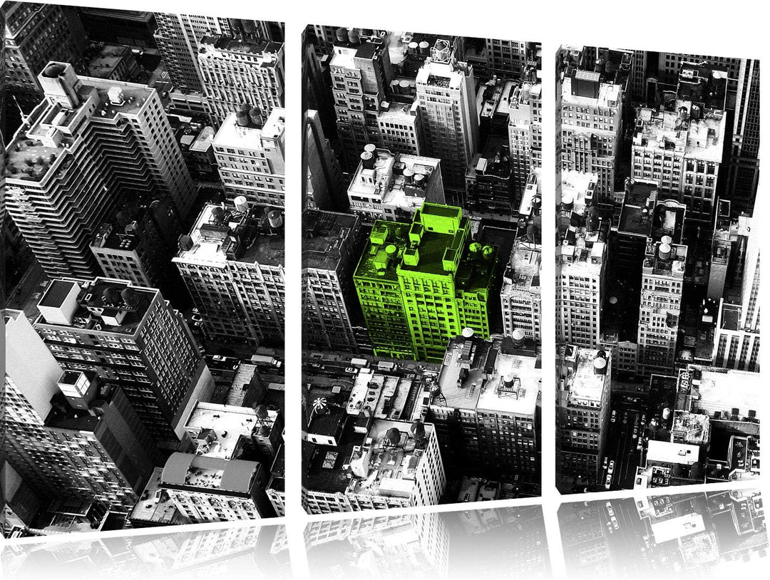 New York City spezial schwarz/weiss 3-Teiler Leinwandbild 120x80 Bild auf Leinwand, XXL riesige Bild