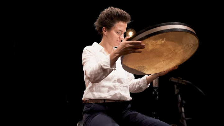 Sonic Energy 20" Ozean Trommel – Mit Ziegenfell und Kunststofffell – Wellenklang für Meditation, Yog