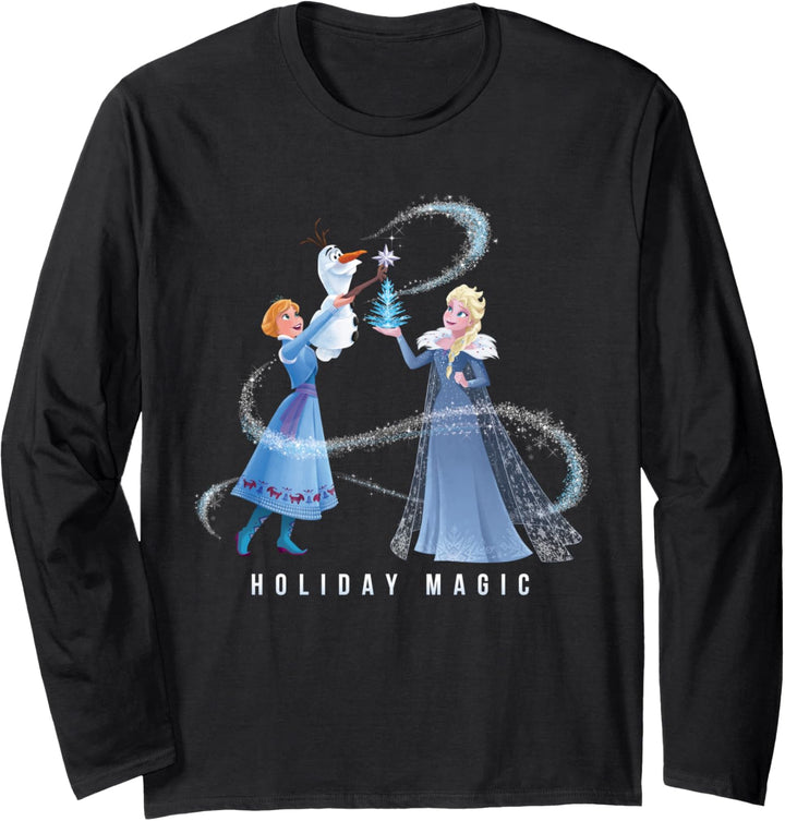 Disney Frozen Elsa Anna & Olaf Holiday Magic Langarmshirt
