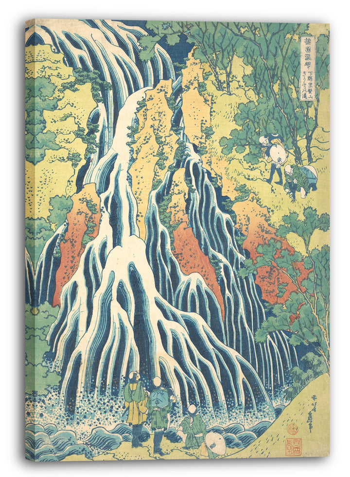 Printed Paintings Leinwand (70x100cm): Katsushika Hokusai - Kirifuri-Wasserfall am Kurokami-Berg 70x